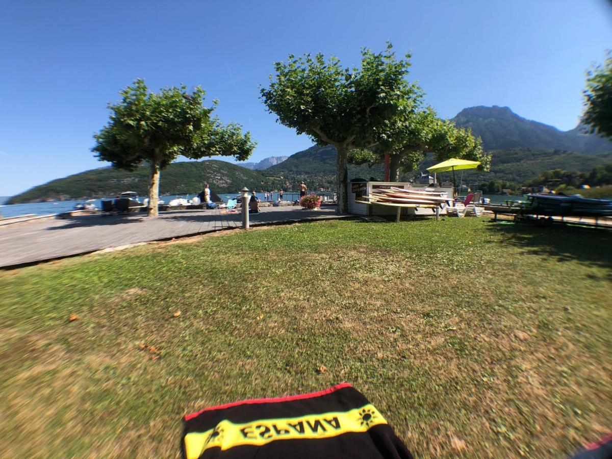 Logement Atypique Avec Vue Unique Panoramique Sur Le Lac D'Annecy, Dans Une Residence Avec Plage Et Ponton Privee Sur La Commune De ดูแอ็งต์ ภายนอก รูปภาพ